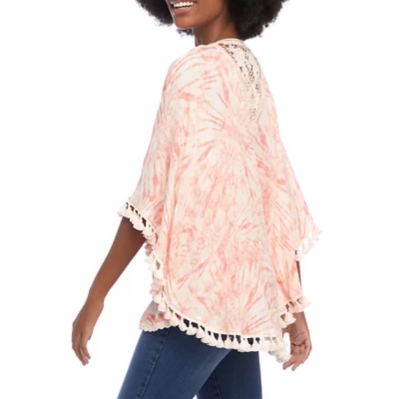 NWT New Directions size L/XL open front printed kimono - Picture 3 of 6